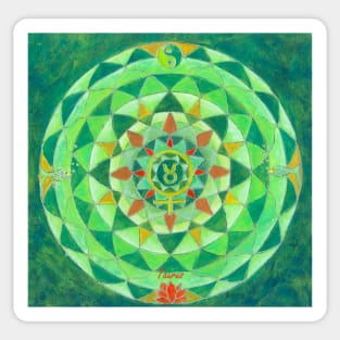 Taurus horoscope free-hand mandala - Renate van Nijen Sticker